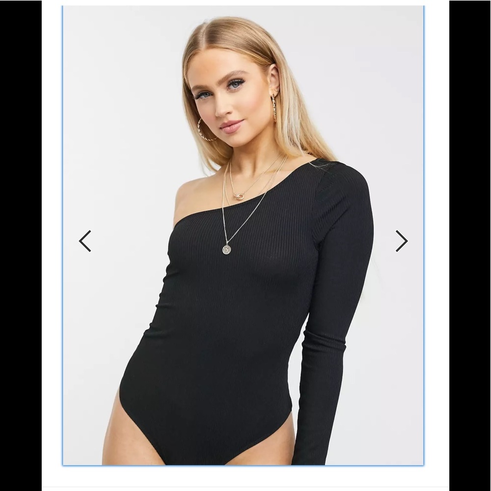 Black Ribbed Bodysuit